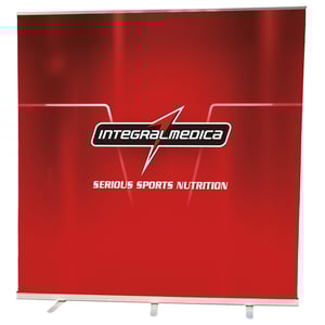 Banner Roll Up 200x200cm Banner em Lona Fosca, Estrutura em Alumínio 200x200cm 4x0   