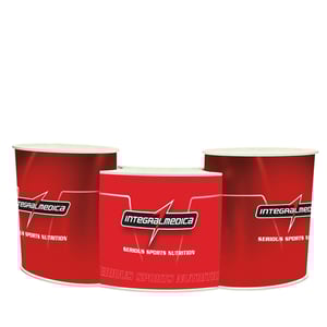 Quiosque 30 Tampo e Base em MDF, Estrutura em Alumínio, Mídia em PS.  4x0   