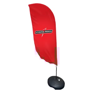 Windisplay 2m Bandeira em Poliéster Impressão por Sublimação, Haste em PRFV, Base em Plástico Injetado  4x0   