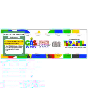 Faixa Gás Do Povo Lona 440g Sob Medida 4x0 Brilho Impressão Eco Solvente Banner Pronto