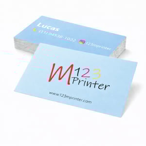 Cartão de Visita  (MAIS VENDIDO) Couché Fosco 300g 90x50 mm 4x0 4x4 Laminação Fosca e Verniz Localizado  