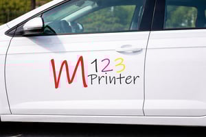 ADESIVO PARA PORTA DE CARRO PVG ARCLAD 70 x 30 cm  Impressão Solvente Recortado 2 UNIDADES