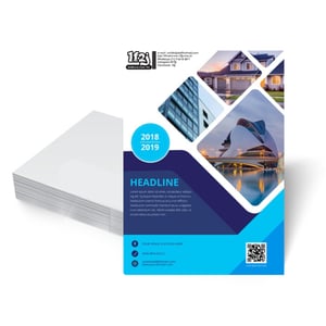 Flyers / Folhetos Couchê 90g 14x20cm 4x0 Sem verniz Corte Reto 