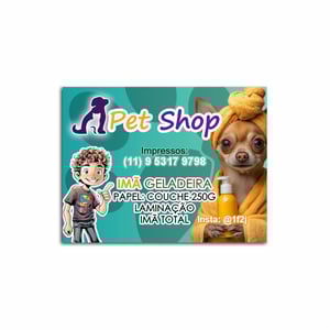 Imã de Geladeira Couchê 250g 40x50 4x0 laminação brilho Corte Reto 