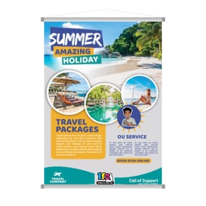 Banner 440G Lona 440G  4x0  Madeira, ponteira e cordinha 