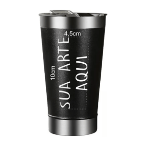 Copo Térmico Com Tampa Abridor 473ml Personalizado