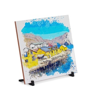 AZULEJO PERSONALIZADO Azulejo de Porcelana 7,5x7,5cm 4x0 Brilho  Acompanha Suporte