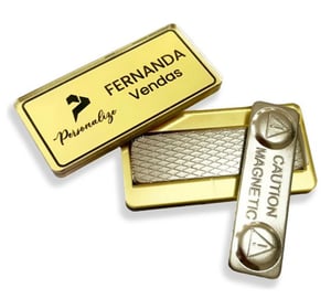 Broche crachá com nome e imã ABS, 1 und      