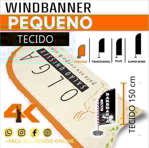 WIndbanner SOMENTE TECIDO PEQUENO Oxfodine 150x70cm Sem limite de cores - Tecido dupla face  Pronto para usar 