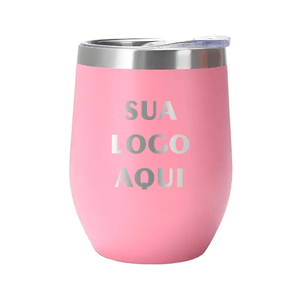 Copo Térmico Cuia Rosa Bebe 350ml Personalizado Aço Inox  Laser Pintura Eletrostática  