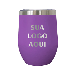 Copo Térmico Cuia Roxo 350ml Personalizado Aço Inox  Laser Pintura Eletrostática  