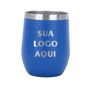 Copo Térmico Cuia Azul 350ml Personalizado Aço Inox  Laser Pintura Eletrostática  