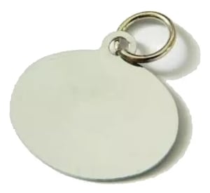 Tag Pet Oval personalizada Metal 4cm À Laser   