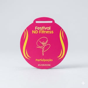 Medalha de Acrilico Acrilico / 7x7 cm / 4x0 / Impresssão Uv / Corte laser / Pacote com 9 unidade