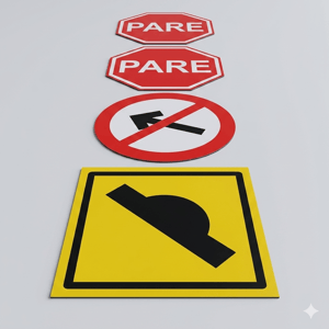 Placas de sinalização ACM Diversos tamanhos Reflexivel  formatos padrões 