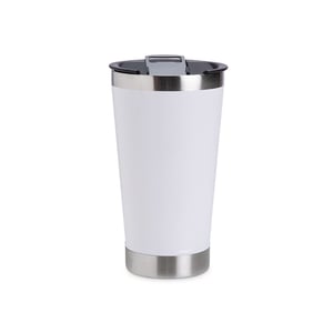 Copo Inox com  Abridor Personalizado INOX Altura :  16,9 cm  Largura :  9,2 cm 1 Gravação a laser pintura eletrostática. Tampa de pressão em plástico com abertura no bocal e abridor de garrafa removível em inox. 