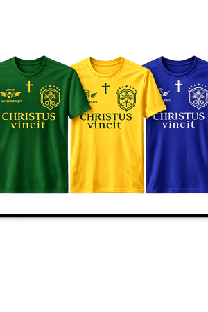 Camiseta Coleção Fé em Campo Tecido 100% algodão Estampa Colorida A4  DTF Textil  
