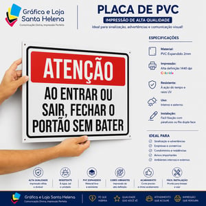Placa de PVC + Adesivo Vinil - Metro Quadrado PVC + Adesivo Vinil Metro Quadrado 4x0  Corte Reto 