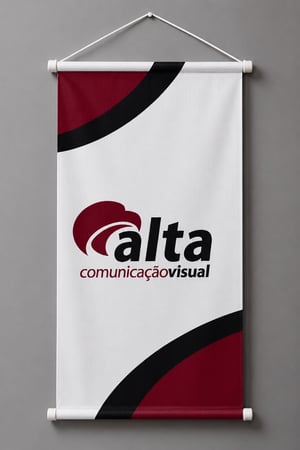 Banner Lona 280g  4x0  Madeira, ponteira e cordão 