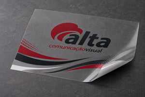 Adesivo Impresso Transparente Brilho  4x0  Sem acabamento 