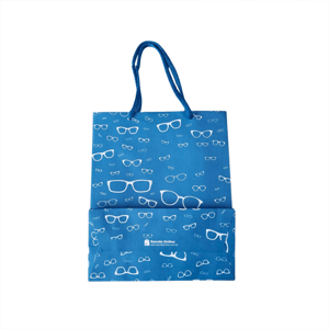 25 sacolas de papel para óticas 18,5x22x9cm