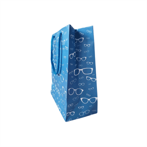 25 sacolas de papel para óticas 18,5x22x9cm