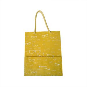 25 sacolas de papel para óticas 18,5x22x9cm