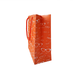 25 sacolas de papel para óticas 18,5x22x9cm