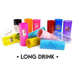 Long Drink Acrilico Diversas Cores  Diversas Cores   30 unidades