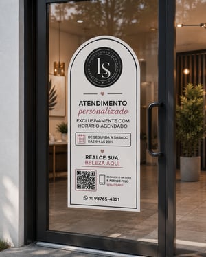 Adesivo Horario de atendimento