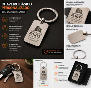 Chaveiro Básico Personalizado
