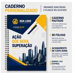 Caderno A5 Personalizado Pautado