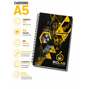 Caderno A5 Personalizado Sem Pauta