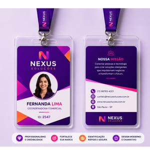 Crachá Empresarial Personalizado