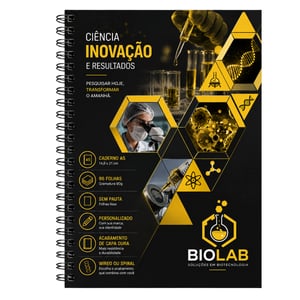 Caderno A5 Personalizado Sem Pauta  A5   Capa dura, Wireo ou Epiral 