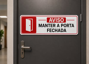 Placas de Avisos Adesivadas Personalizadas 25x9  25x9    