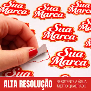 Rótulos e Etiquetas Personalizadas Vinil Branco  4x0  Com Recorte eletrônico 