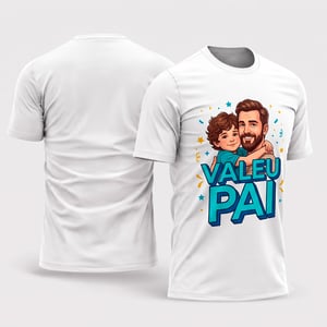 Camiseta Branca Personalizada Toque de algodão Estampa Colorida A4 colorido Sublimação  