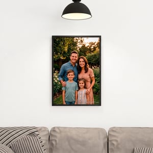 Quadro com moldura A4 papel fotográfico A4 4/0 moldura em madeira Vidro antirreflexo 