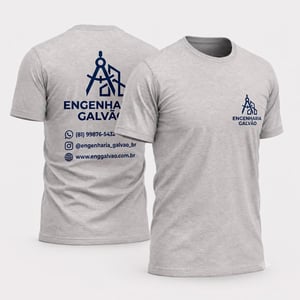 Camiseta Cinza Personalizada Toque de algodão mescla cinza Estampa Colorida A4 colorido Sublimação  