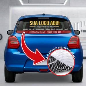 Adesivo Perfurado para Carro adesivo perfurado vidro traseiro 4/0  aplicação no vidro 