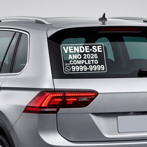 Adesivo Vende-se para Carro 30 × 20 cm adesivo recorte 30 x 20 cm 1/0 branco mascara de transferência  