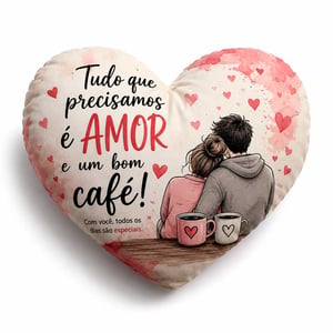 Almofada Coração Personalizada 40 × 40 cm Oxford 40x40cm colorida frente e verso Processo de impressão: sublimação Costura 