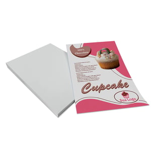 Flyers / Folhetos Couchê 90g 20x28cm 4x0 Sem Verniz  