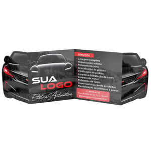 Cartão de Retrovisor  179x48mm 4x0 Verniz UV Total Cartão Retrovisor com 3 Vincos 