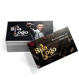 Cartão de visita Couchê 250g 9x5cm 4x4 Hot Stamping  