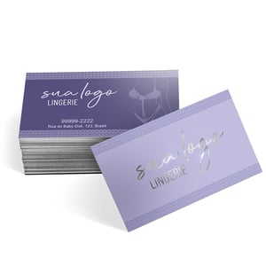Cartão de visita Couchê 300g 9x5cm 4x4 Laminação Fosca Hot Stamping 