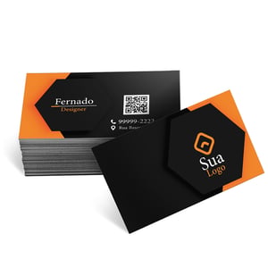 Cartão de visita Couchê 250g 9x5cm 4x4 Laminação Soft Touch Total