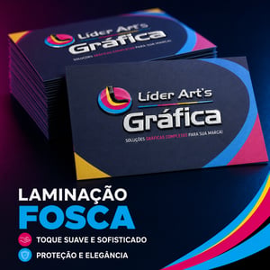 Cartão de Visita — Laminação Fosca + Verniz Localizado F/V