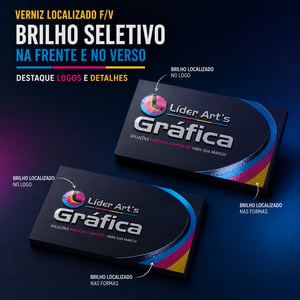 Cartão de Visita — Laminação Fosca + Verniz Localizado F/V
